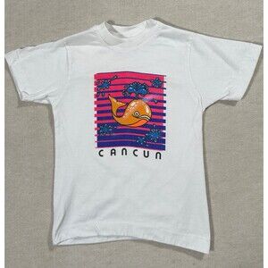 Kanan Banana Kid’s Cancun White T-Shirt White Colorful Whale Splash Scene Medium